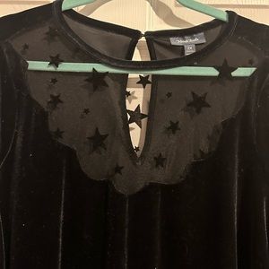 ModCloth starry velvet skater dress